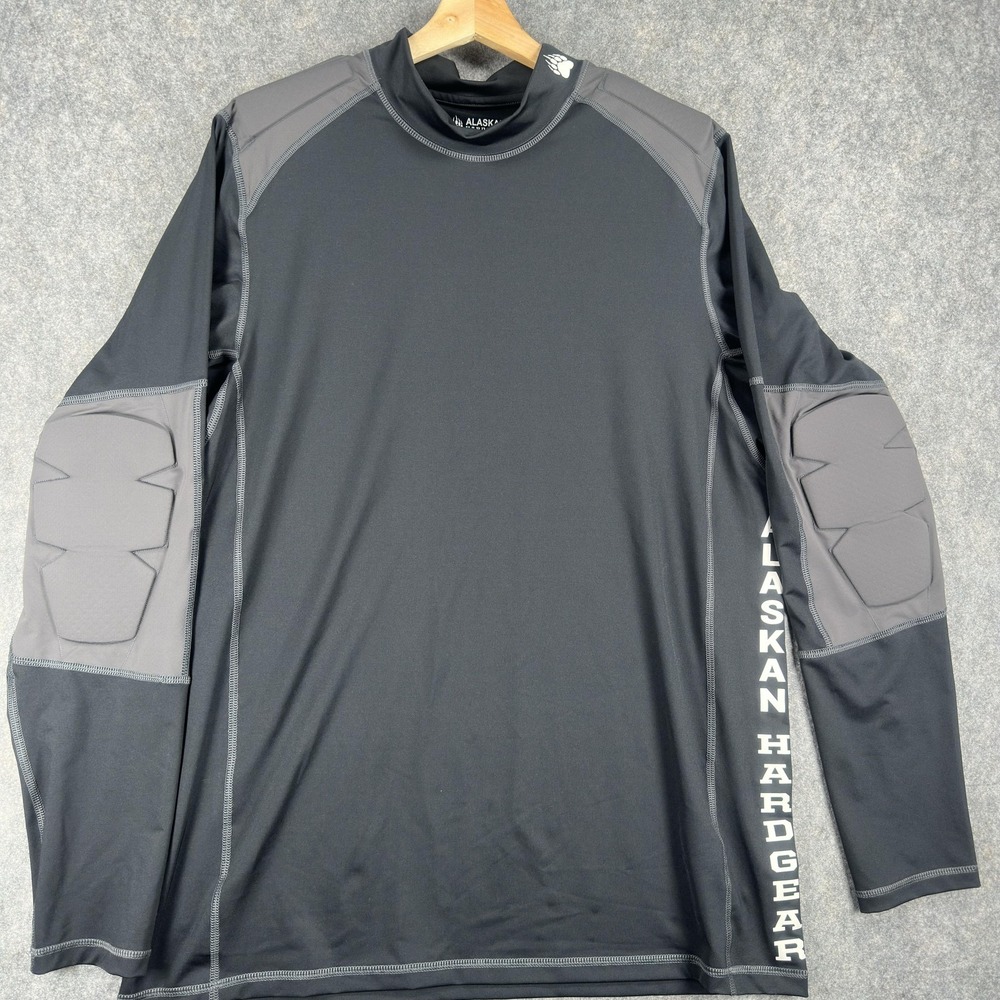 Alaskan Hardgear Shirt Mens 2XL Black Padded Long Sleeve Work Base Layer‎
